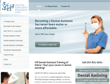 Tablet Screenshot of dentalassistanttrainingmaine.com